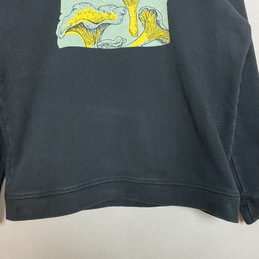 Mushroom Sweatshirt Women Etta & James Junction Black Top Small Portland Oregon - Picture 4 of 13
